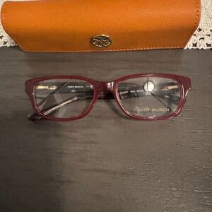 Tory Burch Burgundy Glasses